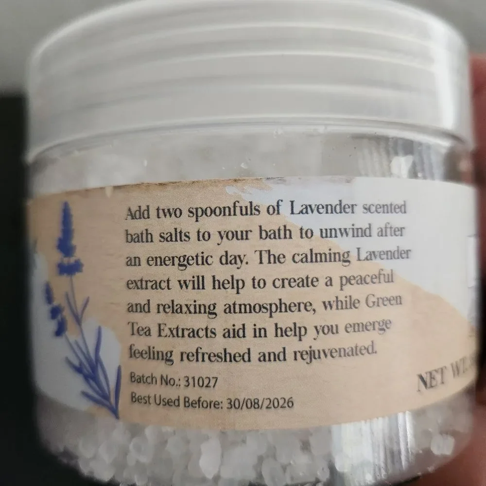 Nurture by Nature Bath Bundle Bath Salts & Bath Bomb Bar Lavender Scented